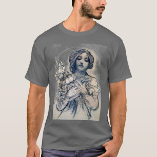 Portrait (Study), Alphonse Mucha T-Shirt