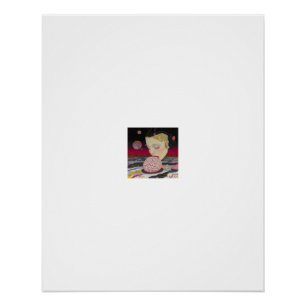 Portrait Touching Brain Cosmic Planets Poster