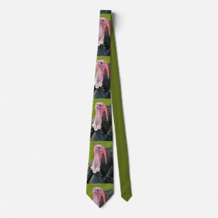 Portrait turkey neck tie