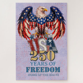 Portrait USA Eagle 250 Years Freedom Jigsaw Puzzle