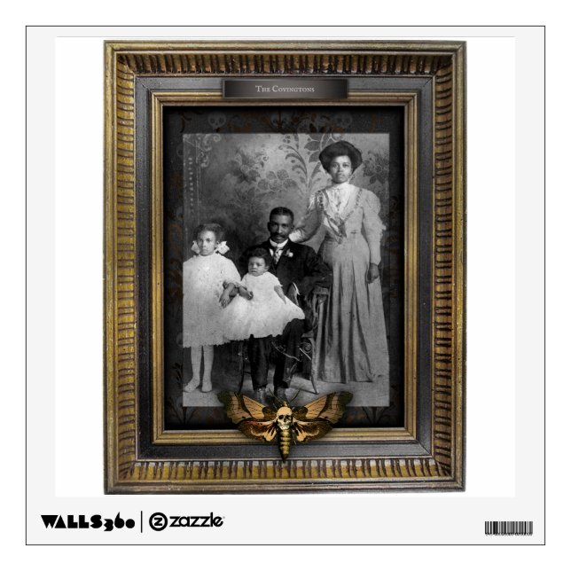 Portrait Wall Decal | African-American Family (Front)