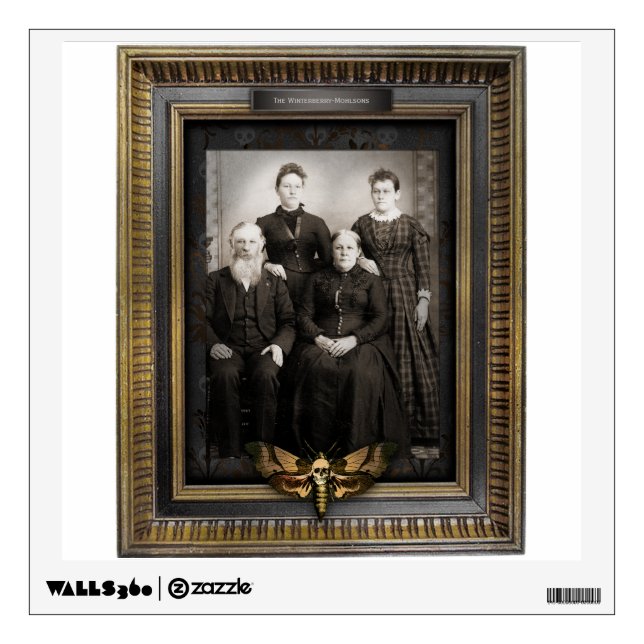 Portrait Wall Decal | Family of 4 (Front)