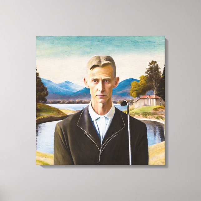 Portrait With Wedge - Stretched Canvas Print (Front)