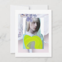 Portrait young girl pastel fluorescent digital col