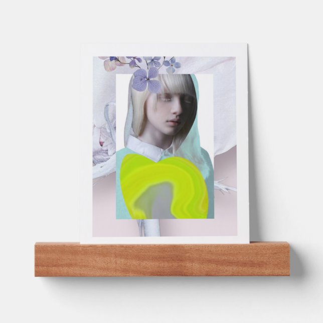 Portrait young girl pastel fluoro Picture Ledge (Front)