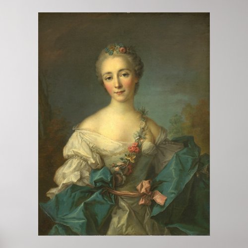 Portrait Young Woman _ Jean_Marc Nattier Fine Art Poster