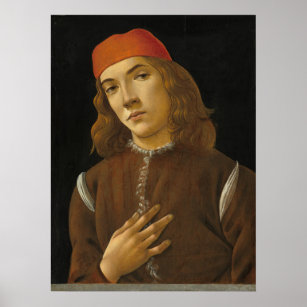 Portrait Youth - Sandro Botticelli Fine Art Poster