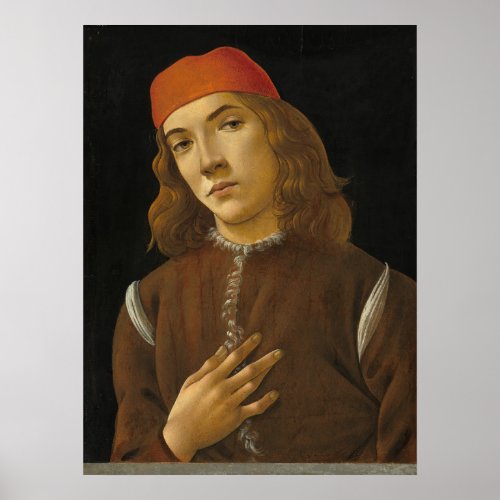 Portrait Youth _ Sandro Botticelli Fine Art Poster