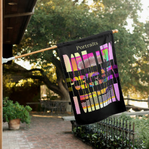 Portraits Acrylic Word Art House Business Flag