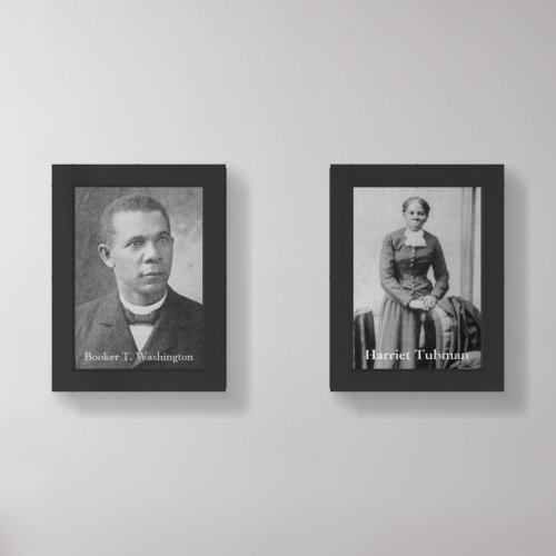Portraits Booker T Washington Harriet Tubman Wall Art Sets