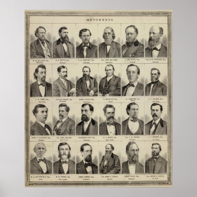 Portraits of Attorneys, Minnesota Poster (Front)