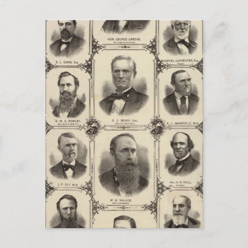 Portraits of Citizens of Cedar Rapids Postcard