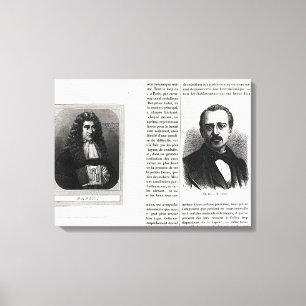 Portraits of Denis Papin and Etienne Lenoir Canvas Print