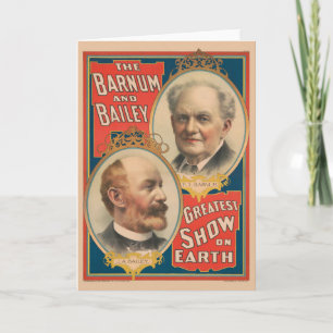 Portraits Of P.T. Barnum And J.A. Bailey Card