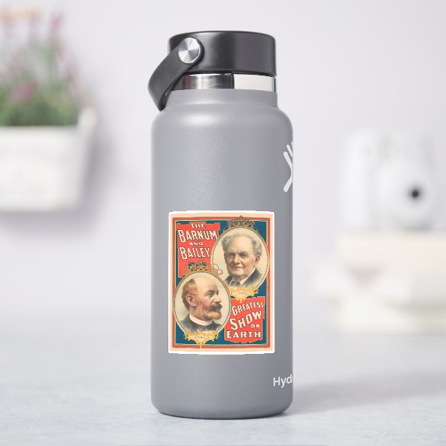 Portraits Of P.T. Barnum And J.A. Bailey Sticker (HydroFlask)