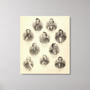 Portraits of Rev H Gilliland, Wm F Terhune Canvas Print