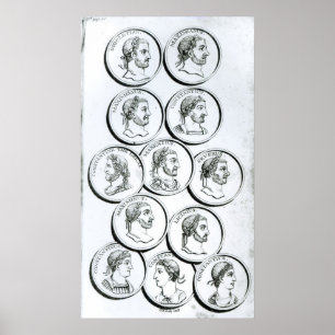 Portraits of Roman Emperors Poster