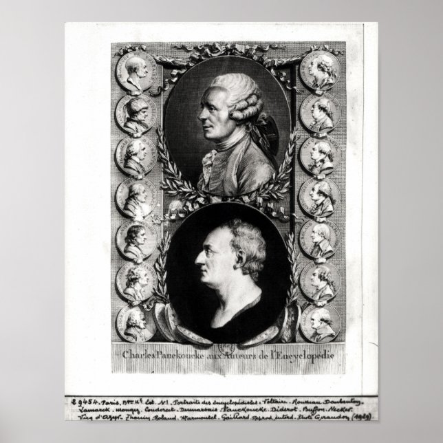Portraits of the Encyclopaedists Jean Poster (Front)