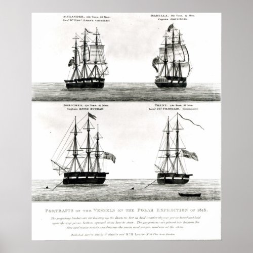 Portraits of the vessels on the Polar Expedition Poster