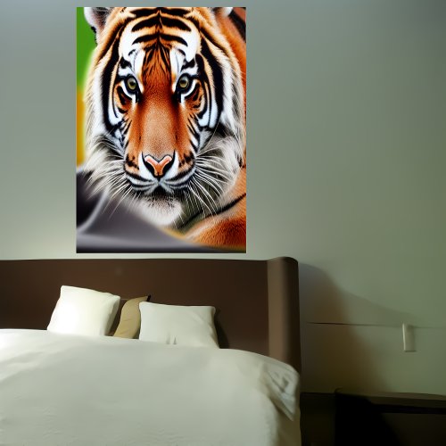 Portraits of tiger  AI Art  Poster