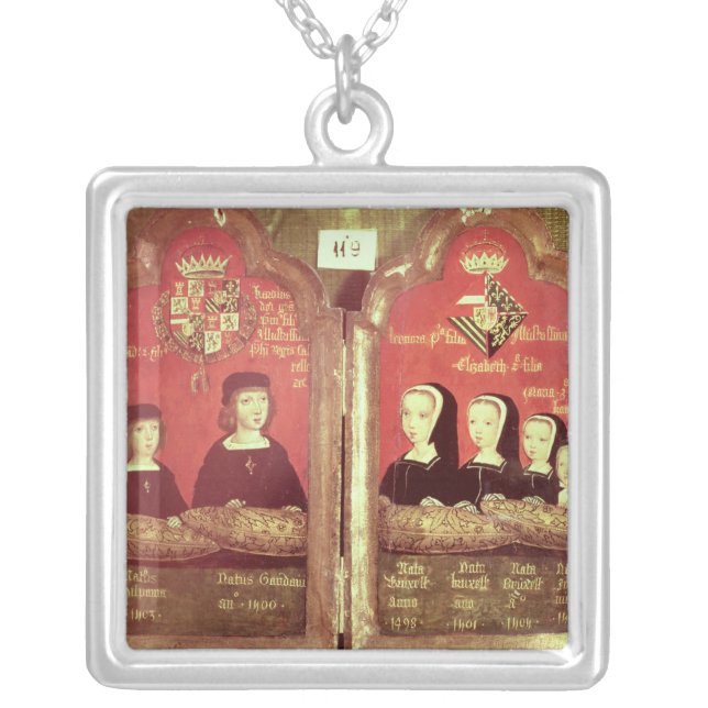 Portraits Silver Plated Necklace (Front)