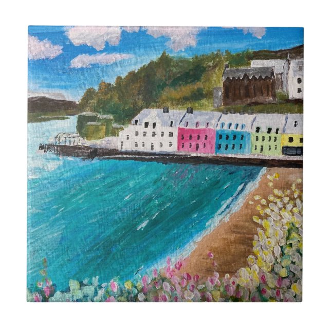 Portree Isle of Skye Scotland   Ceramic Tile (Front)