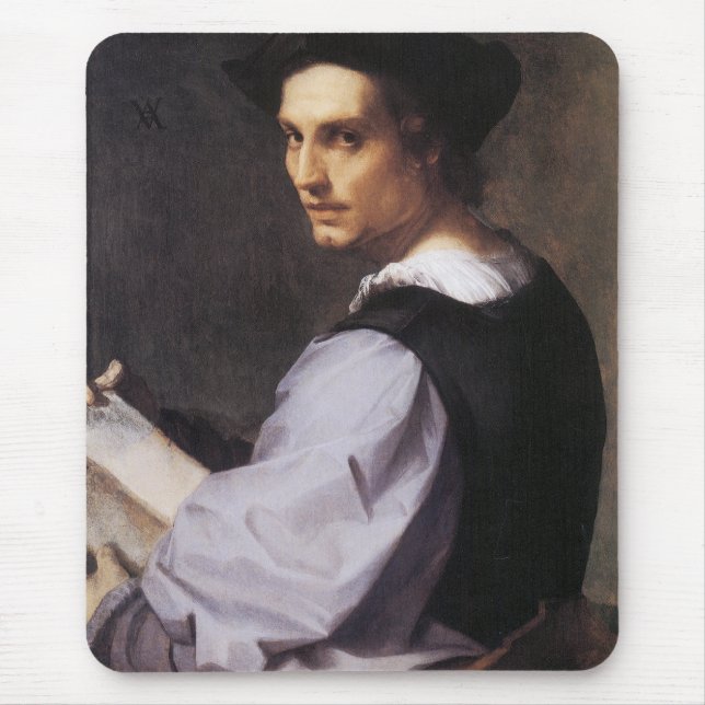 Portriat of a Young Man Mouse Pad (Front)