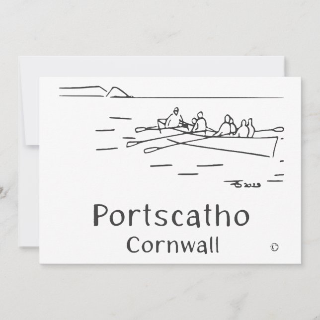 Portscatho Gig Rowers Card (Front)
