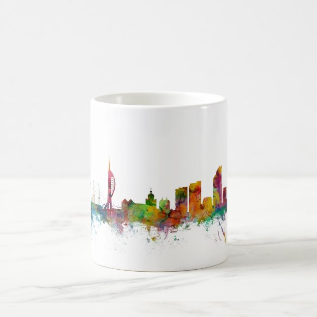Portsmouth England Skyline Coffee Mug (Center)