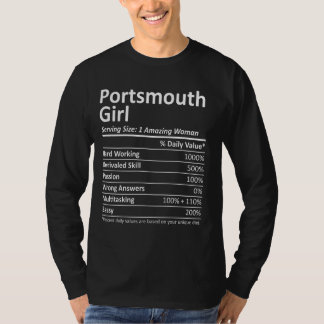 Portsmouth Girl Nh New Hampshire Funny City Home R T-Shirt