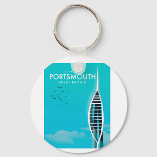 Portsmouth Great British Vacation poster Keychain
