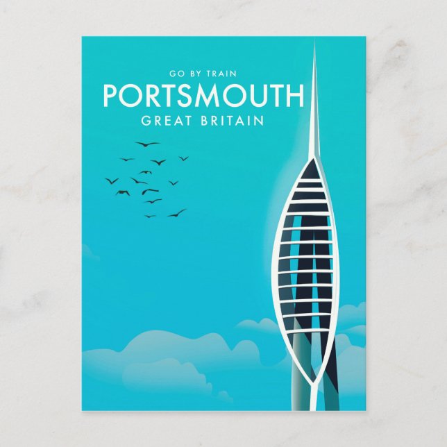 Portsmouth Great British Vacation poster Postcard (Front)