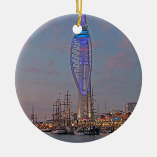 Portsmouth, Hampshire, England Ceramic Ornament (Front)
