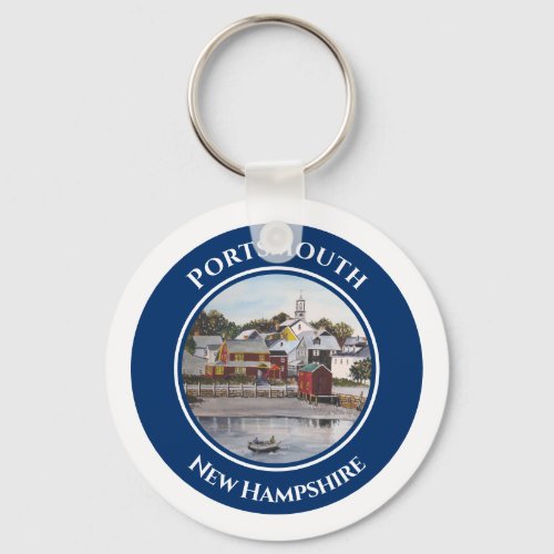 Portsmouth Harbor New Hampshire Painting Keychain