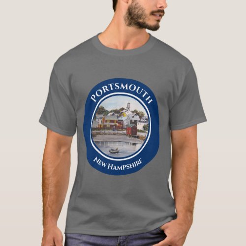Portsmouth Harbor New Hampshire Painting  T_Shirt