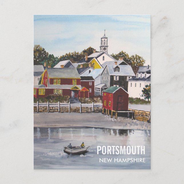 Portsmouth Harbor, New Hampshire Postcard (Front)