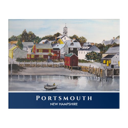 Portsmouth Harbor New Hampshire USA Painting Acrylic Print