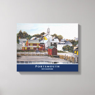 Portsmouth Harbor New Hampshire USA Painting Canvas Print