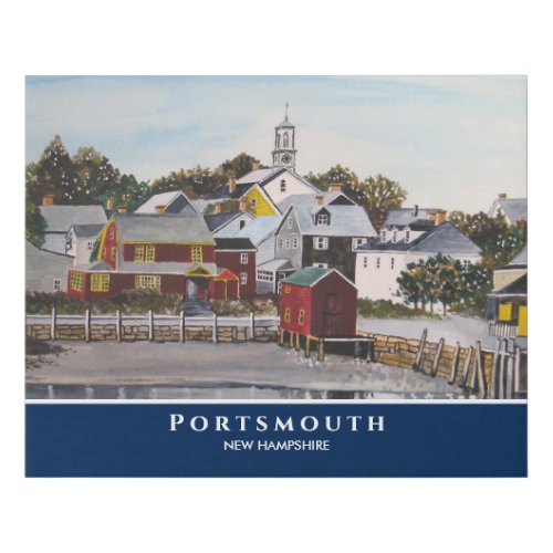 Portsmouth Harbor New Hampshire USA Painting Faux Canvas Print