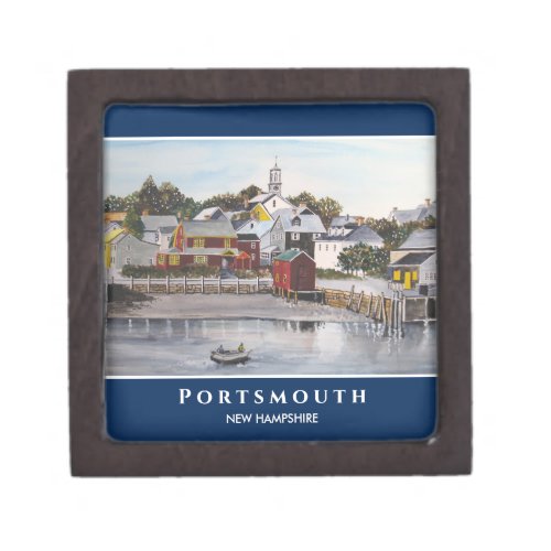 Portsmouth Harbor New Hampshire USA Painting Gift Box
