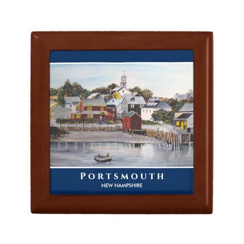 Portsmouth Harbor New Hampshire USA Painting Gift Box