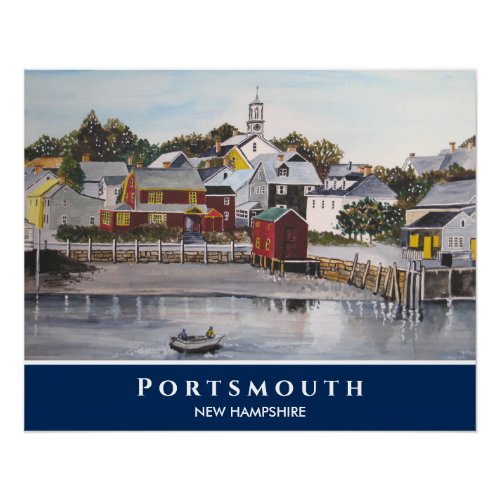 Portsmouth Harbor New Hampshire USA Painting Poster