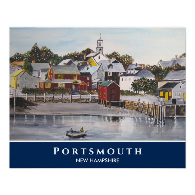 Portsmouth Harbor New Hampshire USA Painting Poster (Front)