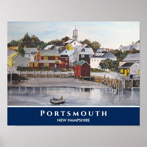 Portsmouth Harbor New Hampshire USA Painting Poster