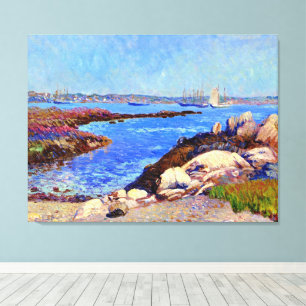 Portsmouth Harbor, NH fine art painting, Canvas Print