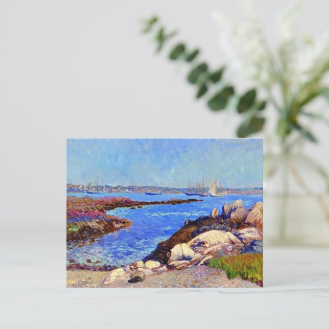 Portsmouth Harbor, NH fine art painting, Postcard (Standing Front)
