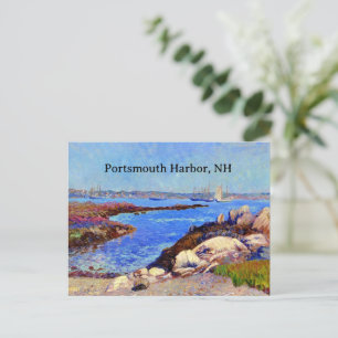 Portsmouth Harbor, NH fine art painting, Postcard