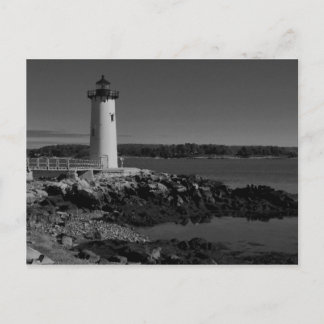 Portsmouth Harbour Lighthouse-B-W Postcard