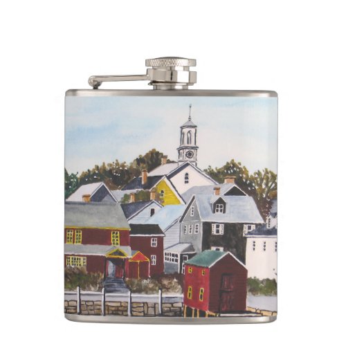 Portsmouth Harbour New Hampshire Hip Flask