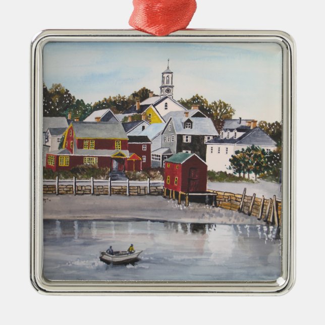 Portsmouth Harbour, New Hampshire Metal Ornament (Front)